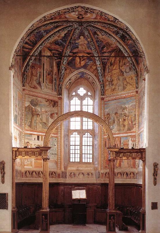 GOZZOLI, Benozzo View of the main apsidal chapel dfg